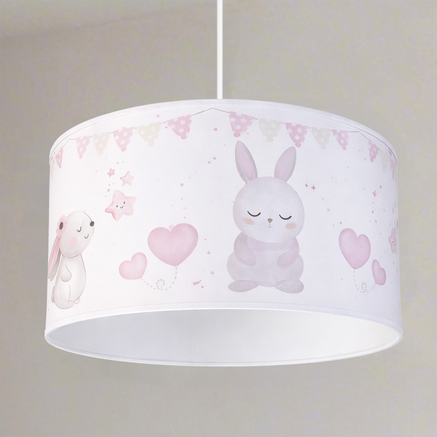 Brilagi - Lampadario LED per bambini a cavo BOBO 1xE27/60W/230V Ø 35 cm bianco/animaletti