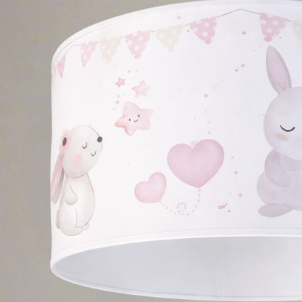 Brilagi - Lampadario LED per bambini a cavo BOBO 1xE27/60W/230V Ø 35 cm bianco/animaletti