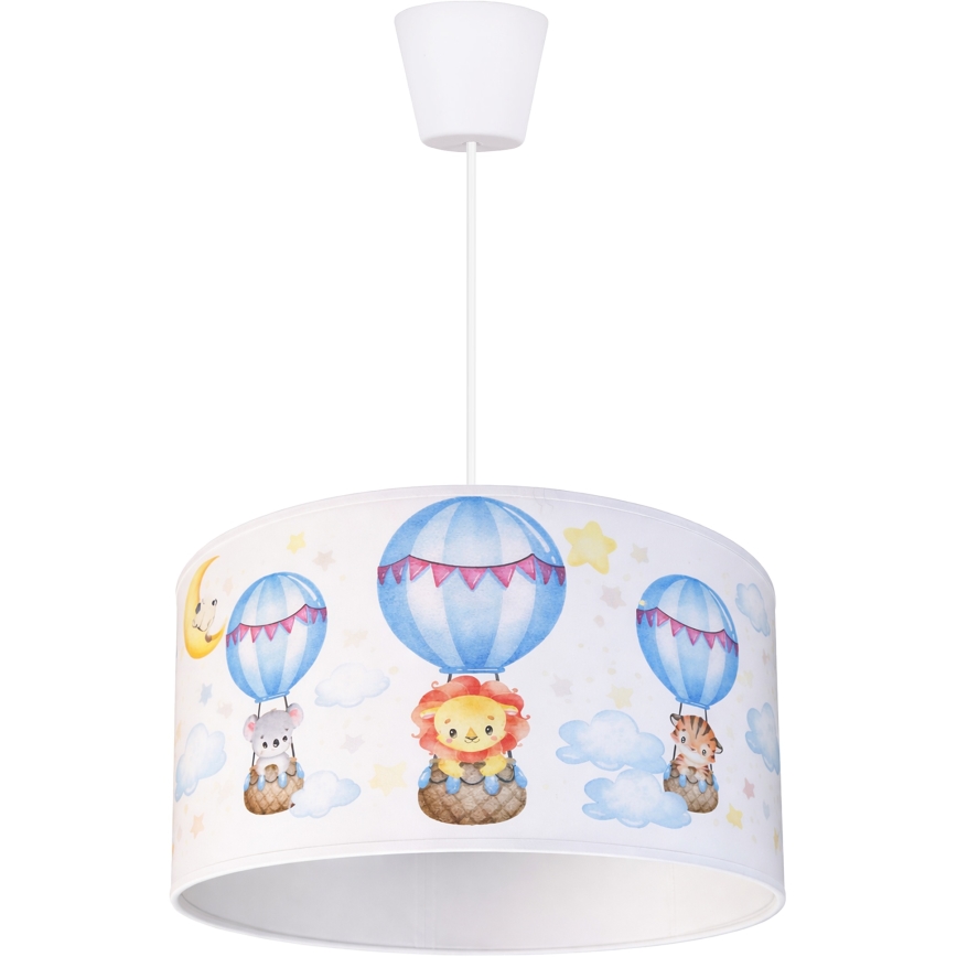 Brilagi - Lampadario LED per bambini su cavo BOBO 1xE27/60W/230V Ø 35 cm bianco/a tema animali