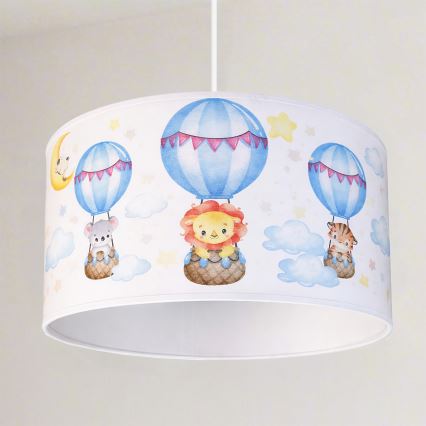 Brilagi - Lampadario LED per bambini su cavo BOBO 1xE27/60W/230V Ø 35 cm bianco/a tema animali