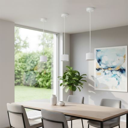 BRILAGI - LED RGB+CCT Lampadario dimmerabile a sospensione su cavo STRIPY 1xGX53/14W/230V pr. 82 mm 2700-6500K Wi-Fi Tuya bianco