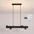 Brilagi - Lampadario LED RGBW dimmerabile a sospensione con cavo SELE 4xGU10/6,5W/230V 2700-6500K nero