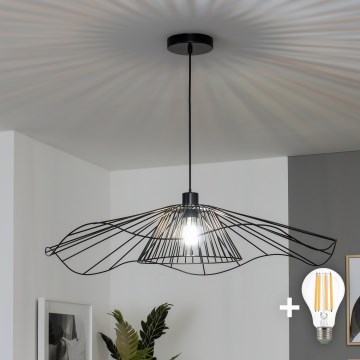Brilagi - Lampadario LED sospeso a cavo CERIA WIRE 1xE27/40W/230V Ø 80 cm nero