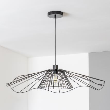 Brilagi - Lampadario LED sospeso a cavo CERIA WIRE 1xE27/40W/230V Ø 80 cm nero