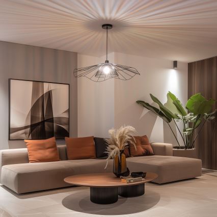 Brilagi - Lampadario LED sospeso a cavo CERIA WIRE 1xE27/40W/230V Ø 80 cm nero