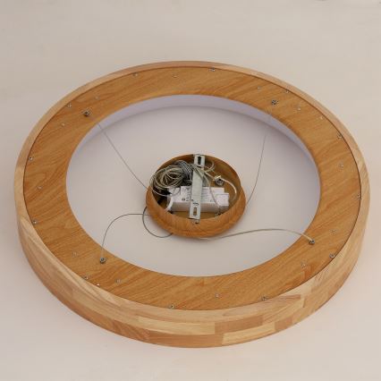 Brilagi - Lampadario LED sospeso con cavo FALCON WOOD LED/40W/230V 3000/4000/6000K Ø 60 cm in legno