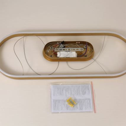 Brilagi - Lampadario LED sospeso su cavi PONDIE LED/44W/230V 80x30 cm oro