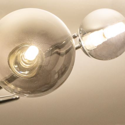 Brilagi - Lampadario LED sospeso su cavo MISTEL 6xG9/3W/230V nero cromato/fumé