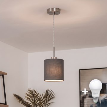 Brilagi - Lampadario LED sospeso su cavo NUBILA 1xE27/60W/230V Ø 14 cm antracite