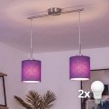 Brilagi - Lampadario LED sospeso su cavo NUBILA 2xE27/60W/230V viola