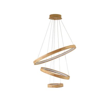 Brilagi - Lampadario LED sospeso su cavo UMEA WOOD, 45W, 230V, Ø 60 cm, in legno