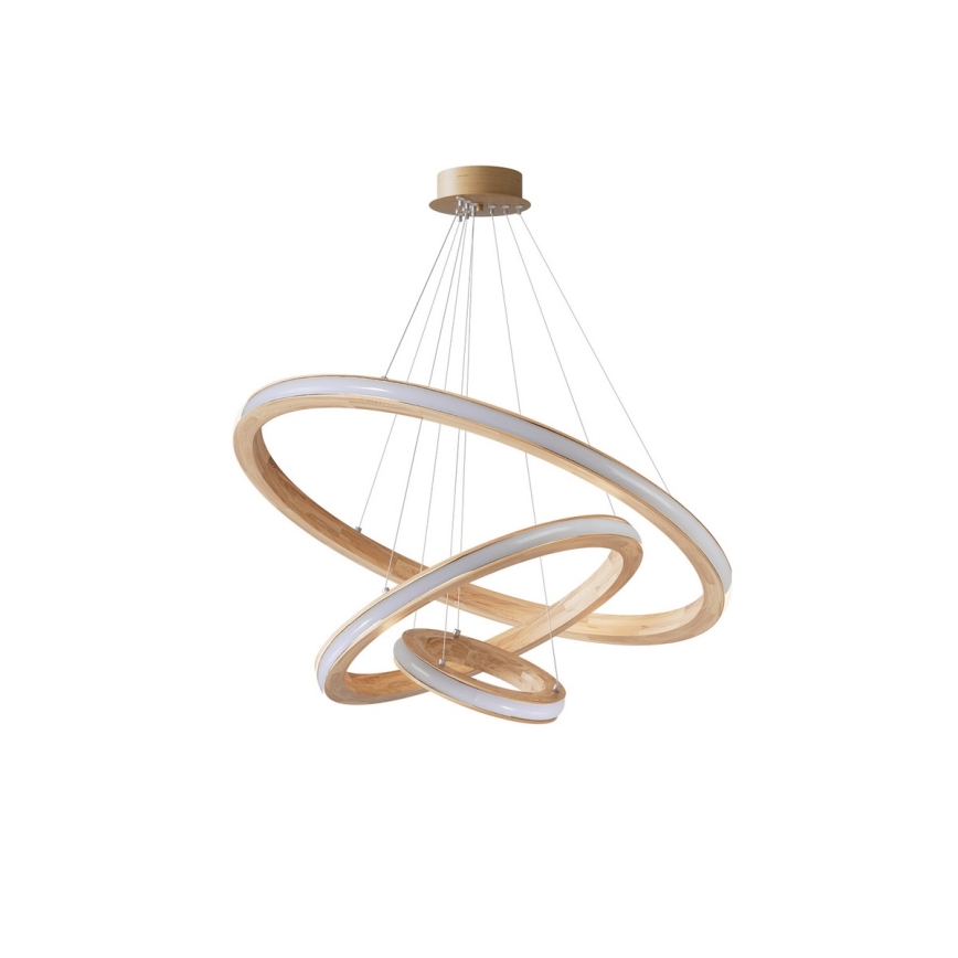 Brilagi - Lampadario LED sospeso su cavo UMEA WOOD LED/45W/230V Ø 60 cm in legno