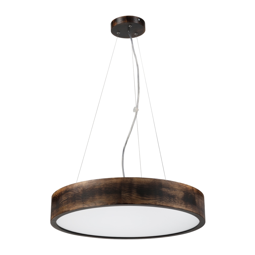 Brilagi - Lampadario LED su cavo CARVALHO SMOKEY 3xE27/60W/230V rovere Ø 47,5 cm