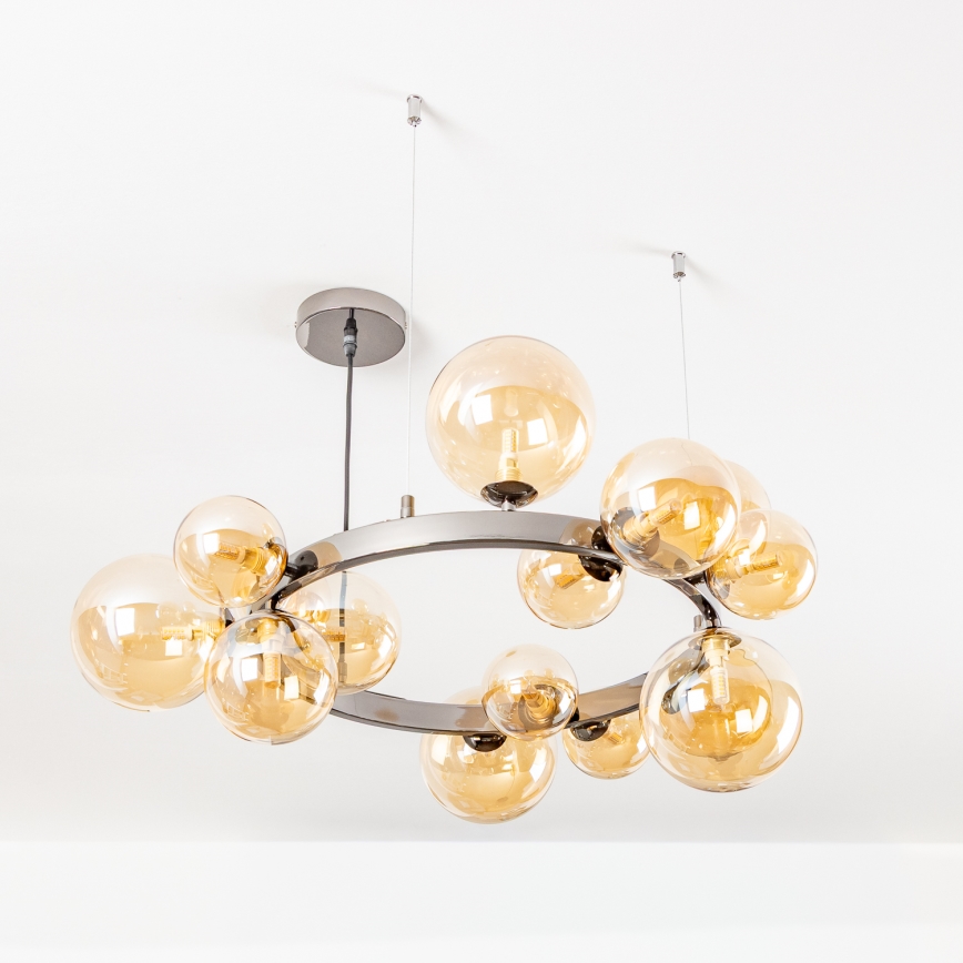 Brilagi - Lampadario LED su cavo MILLA 15xG9/3W/230V nero cromato/oro
