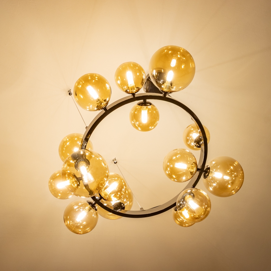 Brilagi - Lampadario LED su cavo MILLA 15xG9/3W/230V nero cromato/oro