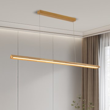 Brilagi - Lampadario LED su cavo UMEA WOOD LED/40W/230V 150 cm in legno di Hevea