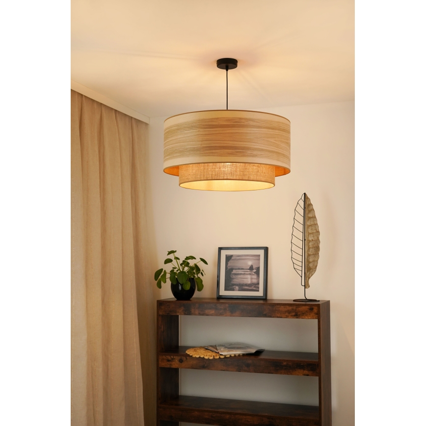 Brilagi - Lampadario a cavo MONTANA BOHO 1xE27/15W/230V diam. 60 cm marrone/nero