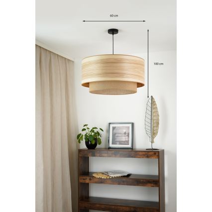 Brilagi - Lampadario a cavo MONTANA BOHO 1xE27/15W/230V diam. 60 cm marrone/nero