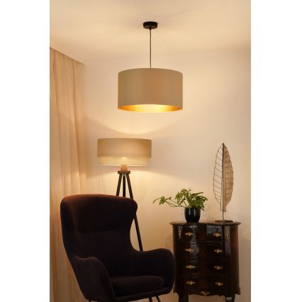 Brilagi - Lampadario a cavo OREGON ROLLER VEGE 1xE27/15W/230V diam. 45 cm beige