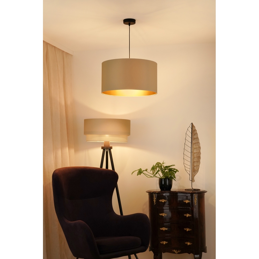 Brilagi - Lampadario a cavo OREGON ROLLER VEGE 1xE27/15W/230V diam. 45 cm beige