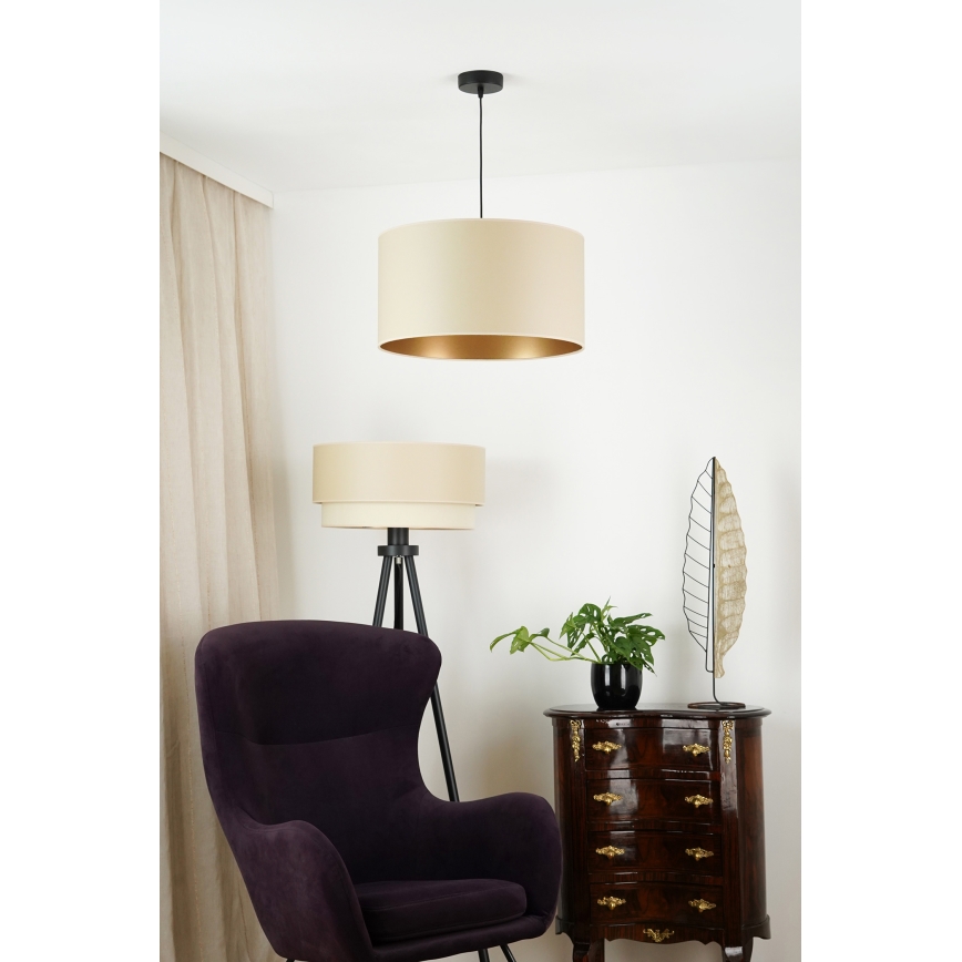Brilagi - Lampadario a cavo OREGON ROLLER VEGE 1xE27/15W/230V diam. 45 cm beige