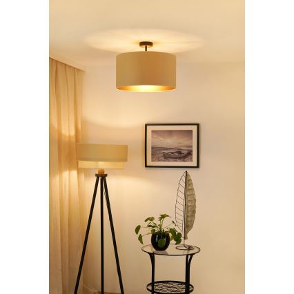 Brilagi - Lampadario a plafone OREGON ROLLER VEGE 1xE27/15W/230V diam. 45 cm beige