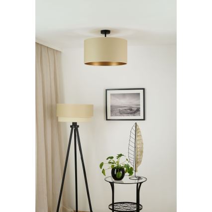 Brilagi - Lampadario a plafone OREGON ROLLER VEGE 1xE27/15W/230V diam. 45 cm beige