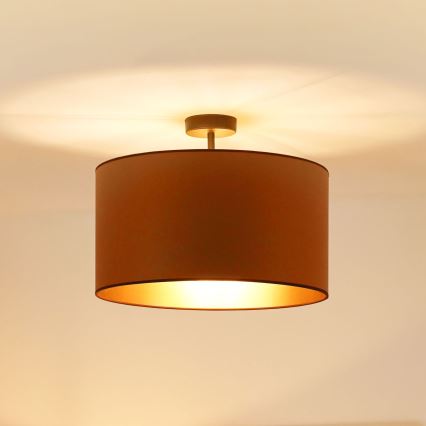 Brilagi - Lampadario a plafone OREGON ROLLER VEGE 1xE27/15W/230V diam. 45 cm marrone