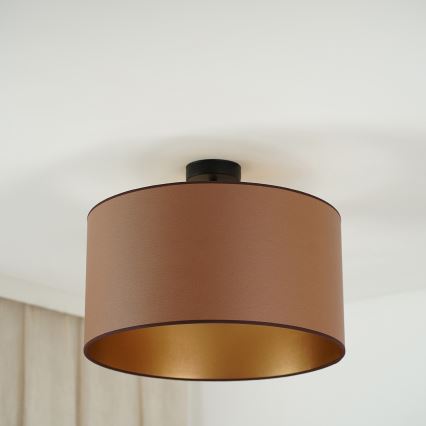 Brilagi - Lampadario a plafone OREGON ROLLER VEGE 1xE27/15W/230V diam. 45 cm marrone