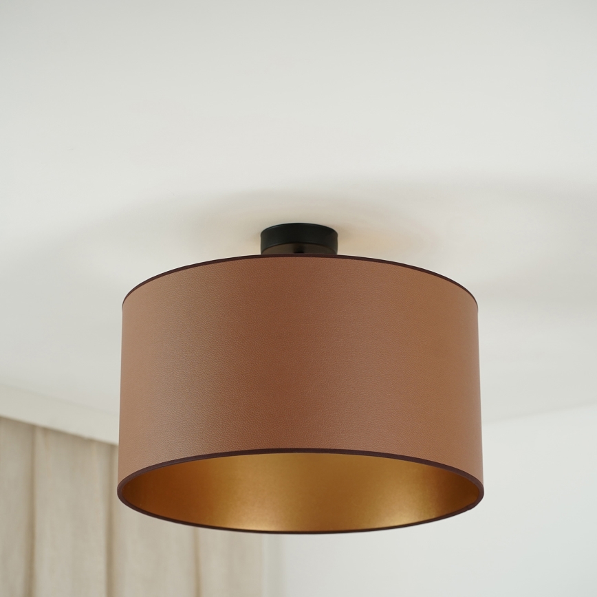 Brilagi - Lampadario a plafone OREGON ROLLER VEGE 1xE27/15W/230V diam. 45 cm marrone