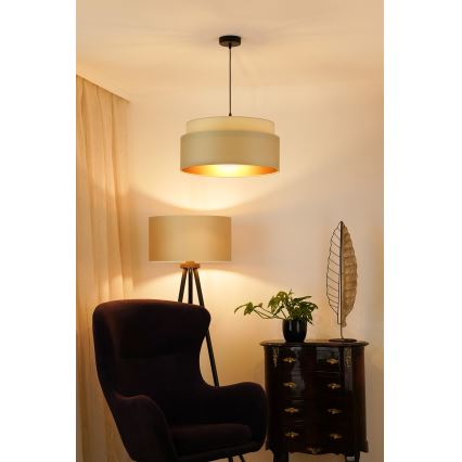 Brilagi - Lampadario a cavo OREGON VEGE 1xE27/15W/230V diam. 45 cm beige