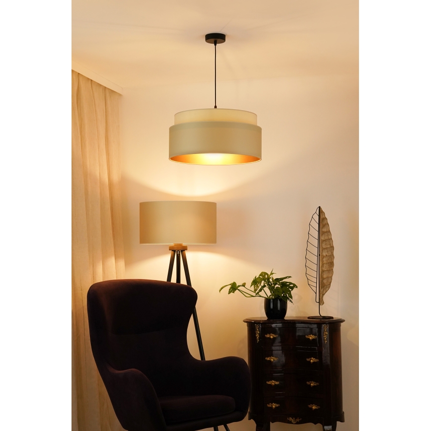 Brilagi - Lampadario a cavo OREGON VEGE 1xE27/15W/230V diam. 45 cm beige