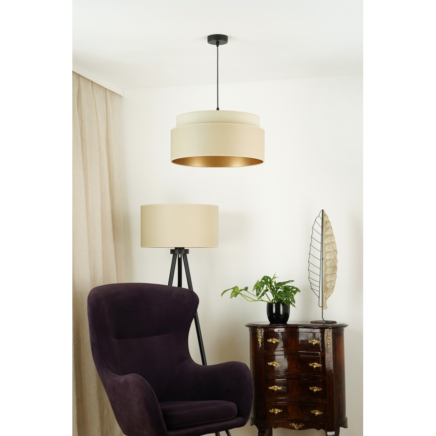 Brilagi - Lampadario a cavo OREGON VEGE 1xE27/15W/230V diam. 45 cm beige