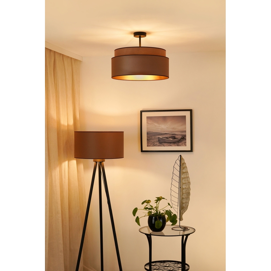 Brilagi - Plafoniera OREGON VEGE 1xE27/15W/230V diam. 45 cm marrone