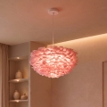 Brilagi - Lampadario sospeso a cavo FEATHER 3xE27/40W/230V Ø 50 cm rosa