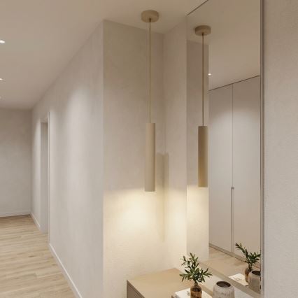 Brilagi - Lampadario sospeso a cavo TUBE 1xGU10/15W/230V beige/oro