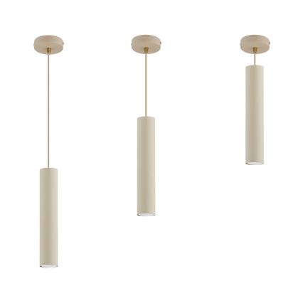 Brilagi - Lampadario sospeso a cavo TUBE 1xGU10/15W/230V beige/oro
