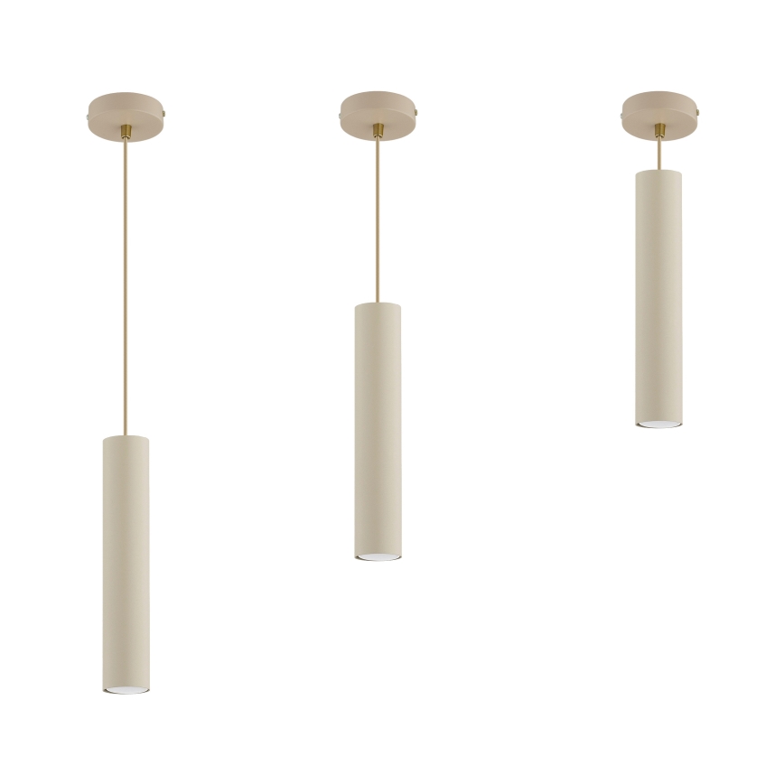 Brilagi - Lampadario sospeso a cavo TUBE 1xGU10/15W/230V beige/oro