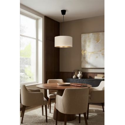 Brilagi - Lampadario sospeso a cavo VELVET 1xE27/60W/230V Ø 40 cm crema/oro