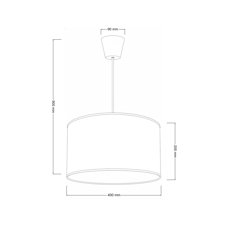 Brilagi - Lampadario sospeso a cavo VELVET 1xE27/60W/230V Ø 40 cm crema/oro