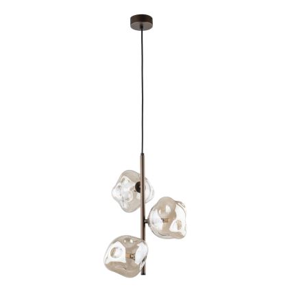 Brilagi - Lampadario sospeso a cavo VULCANO 3xG9/8W/230V bronzo/beige fumé