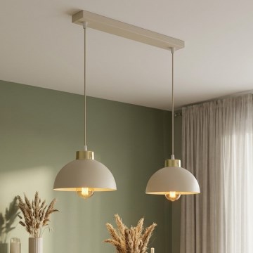 Brilagi - Lampadario sospeso con cavo 2xE27/60W/230V beige/oro