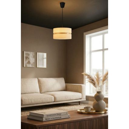 Brilagi - Lampadario sospeso con cavo DUO-DUO, 1xE27/60W/230V, Ø 40 cm, crema/oro