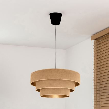 Brilagi - Lampadario sospeso con cavo LUNETA 1xE27/60W/230V Ø 40 cm beige/oro