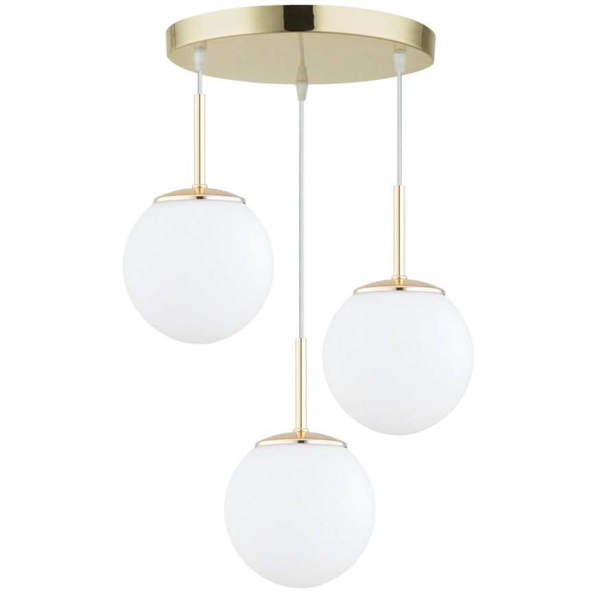 Brilagi - Lampadario sospeso con cavo MILO 3xE27/60W/230V dorato