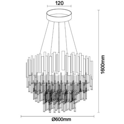 Brilagi - Lampadario sospeso con cavo PLAZA 9xE14/40W/230V