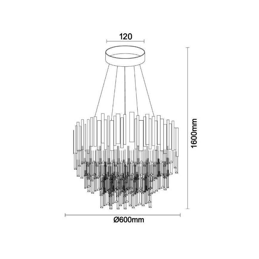 Brilagi - Lampadario sospeso con cavo PLAZA 9xE14/40W/230V