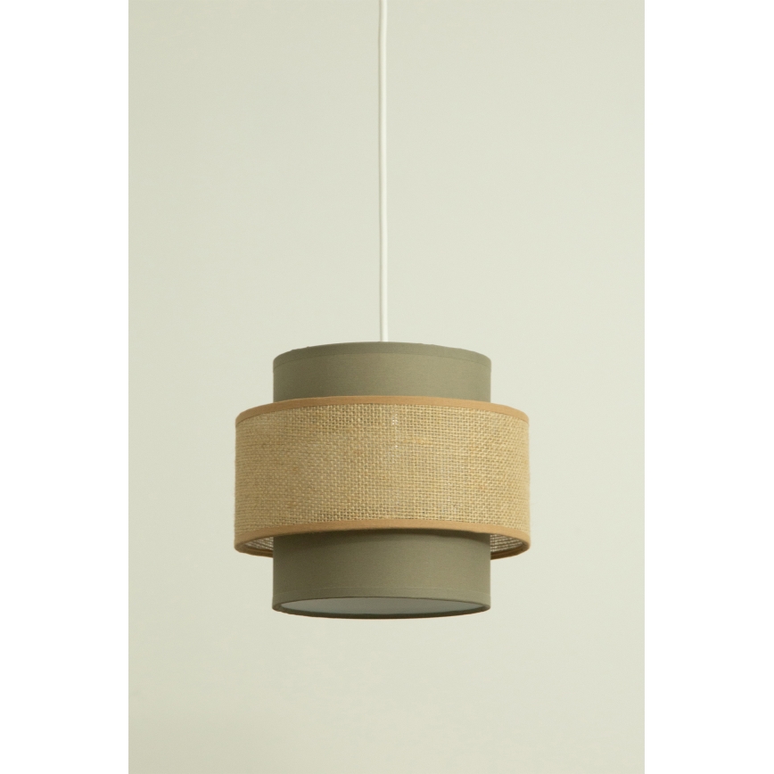 Brilagi - Lampadario sospeso con cavo RESNA 1xE27/60W/230V Ø 20 cm marrone/beige