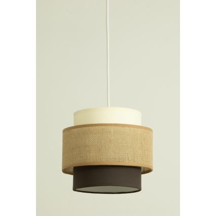 Brilagi - Lampadario sospeso con cavo RESNA 3xE27/60W/230V Ø 45 cm beige/nero