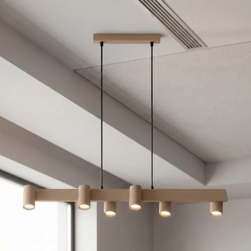 Brilagi - Lampadario sospeso con cavo SELE 6xGU10/30W/230V beige